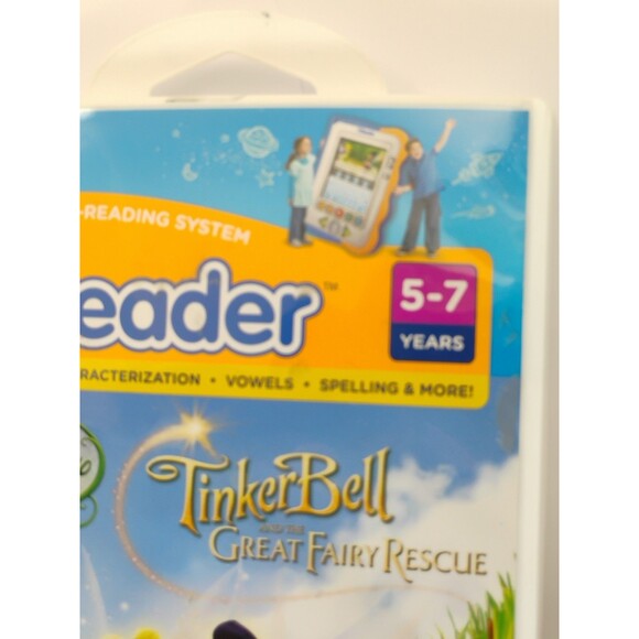 Vtech V Reader TinkerBell Great Fairy Rescue New Sealed 5-7 years Disney Manual - Picture 7 of 16